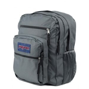 jansport laptop backpack - computer bag with 2 compartments, ergonomic shoulder straps, 15” laptop sleeve, haul handle - book rucksack - forge grey