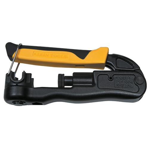 Klein Tools VDV211-063 Compression Crimper, Wire Crimper and Coaxial Crimper for Indoor and Outdoor Cabling