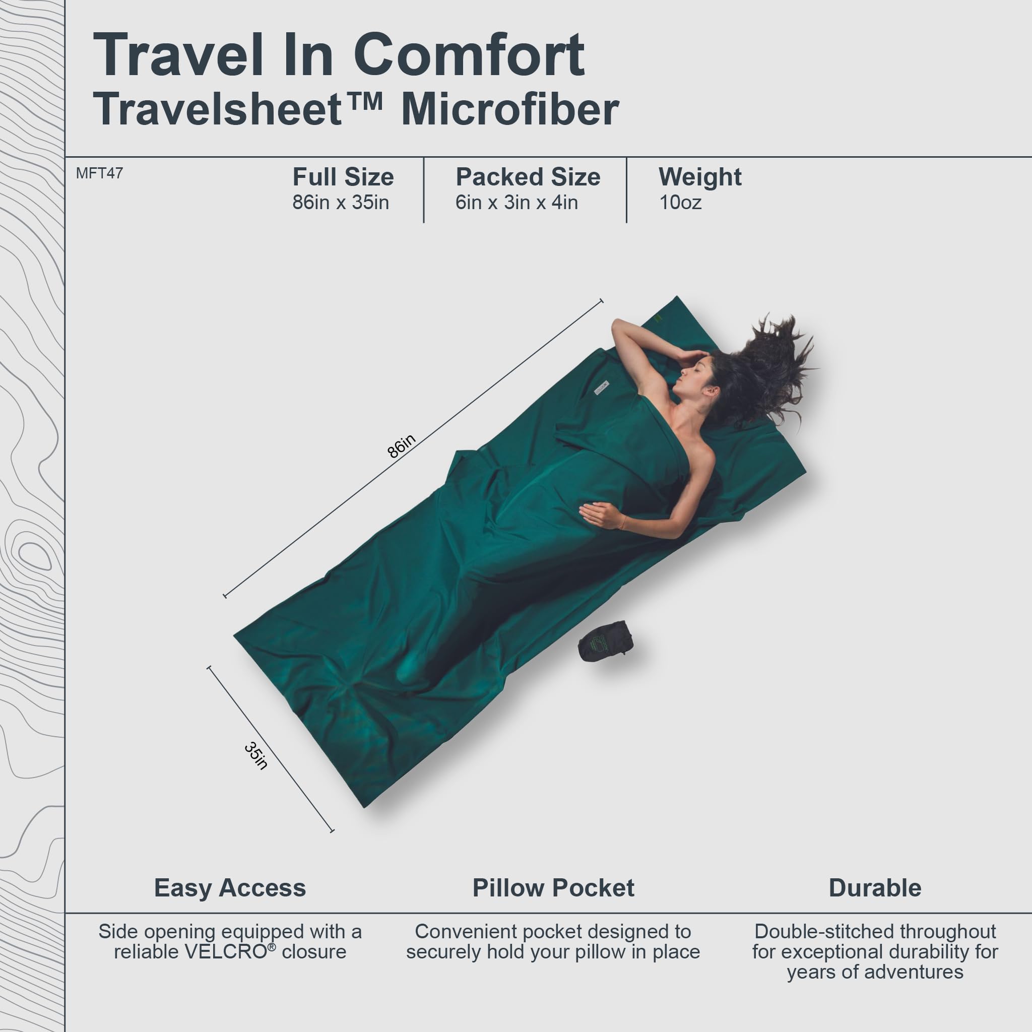 COCOON - Premium - TravelSheet™ Microfiber - Moss Green