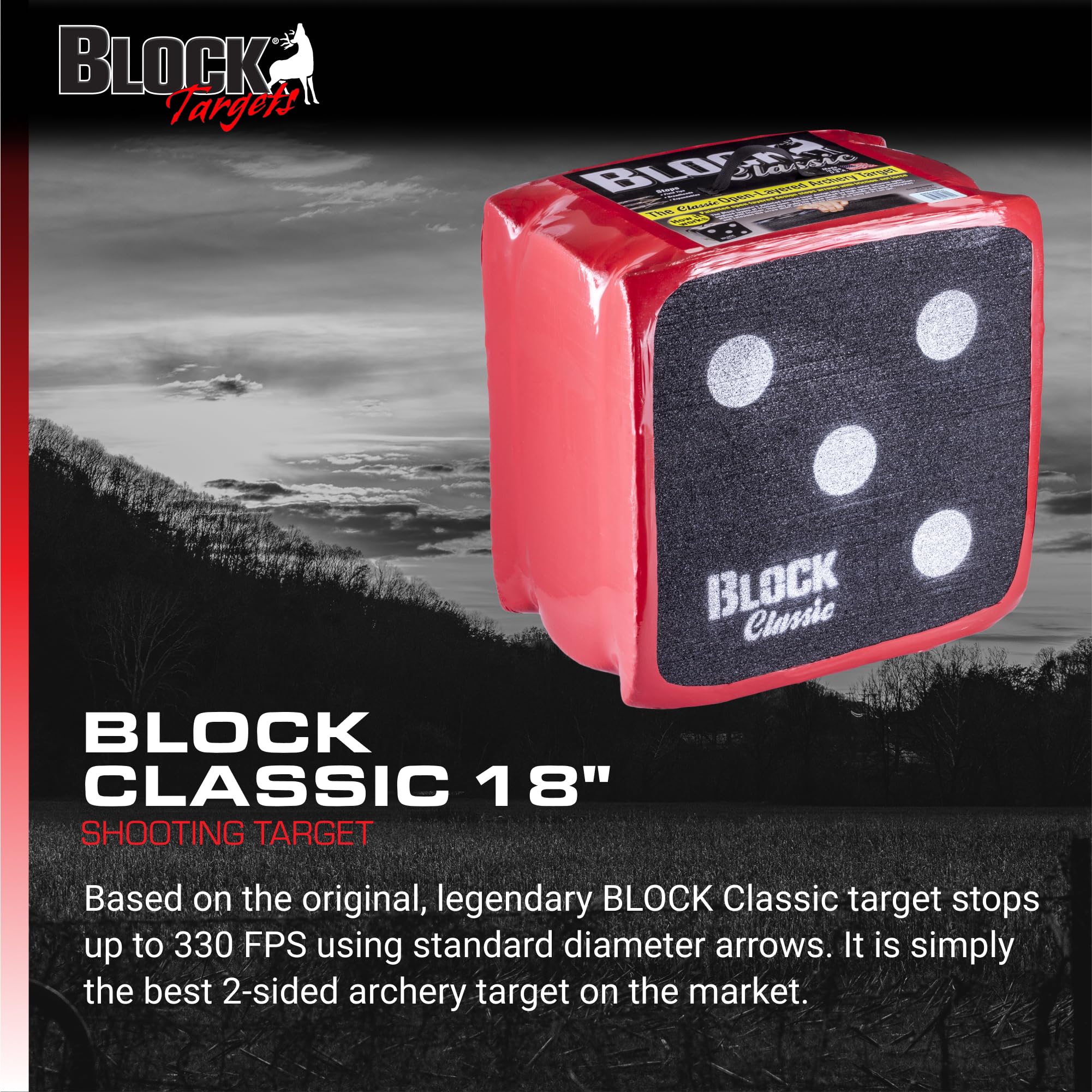 Field Logic Block Classic 18 Archery Target, Black