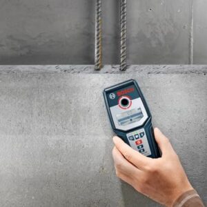 BOSCH GMS 120 Wall Scanner with Modes for Wood, Metal, and Live Wiring, Includes 9V Battery, Hand Strap, & Pouch