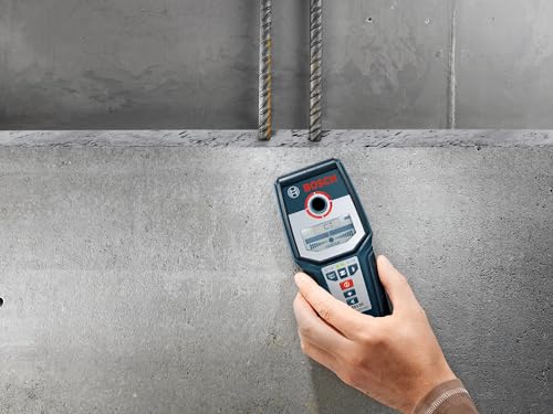 BOSCH GMS 120 Wall Scanner with Modes for Wood, Metal, and Live Wiring, Includes 9V Battery, Hand Strap, & Pouch