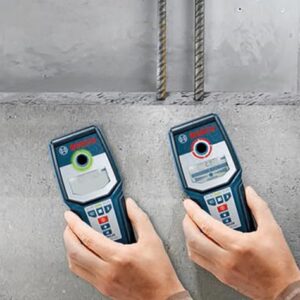 BOSCH GMS 120 Wall Scanner with Modes for Wood, Metal, and Live Wiring, Includes 9V Battery, Hand Strap, & Pouch