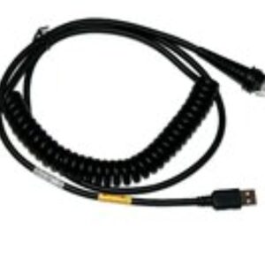 Honeywell CBL-500-300-C00 USB Coiled Cable, Type A, 5V Host Power, 3 m/9.8-ft. Length, Black