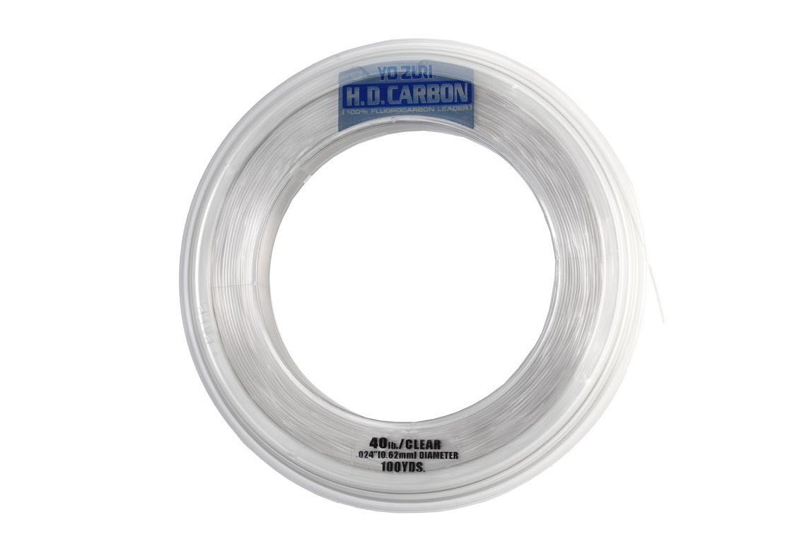 Yo-Zuri H.D. Carbon Fluorocarbon Leader Line, Clear, 40-Pound/30-Yard