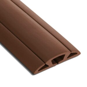 5-Feet Cord Protector with 3-Channels for Floor, Brown