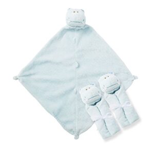 Angel Dear - Blue Hippo, Pair and A Spare Blankie Set