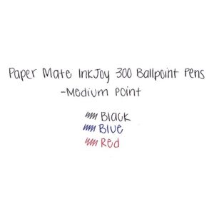 Paper Mate InkJoy 300RT Retractable Ballpoint Pens, Medium Point, Blue, 12-Count