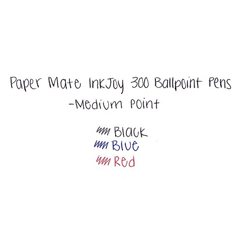 Paper Mate InkJoy 300RT Retractable Ballpoint Pens, Medium Point, Blue, 12-Count