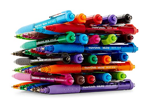 Paper Mate InkJoy 300RT Retractable Ballpoint Pens, Medium Point, Blue, 12-Count