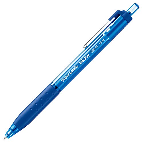 Paper Mate InkJoy 300RT Retractable Ballpoint Pens, Medium Point, Blue, 12-Count