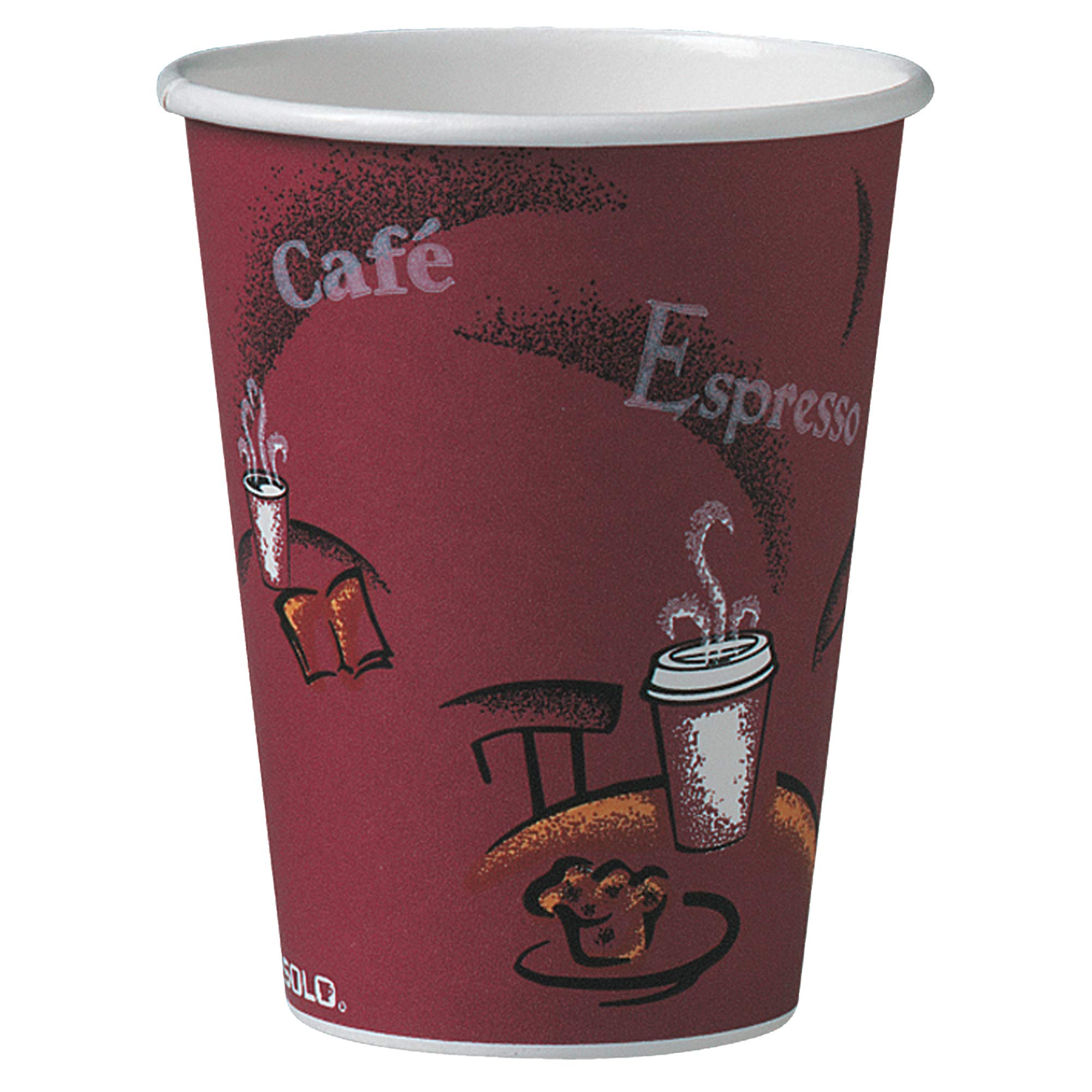 Solo 412SIN-0041 12 oz Bistro SSP Paper Hot Cup (Case of 1000)