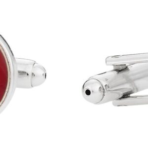 Cuff-Daddy Kappa Alpha Psi Fraternity Cuff Links with Hard-Sided Presentation Gift Box Paraphernalia - Crimson Red & Silver Storage Travel Special Occasions Cufflinks for Men