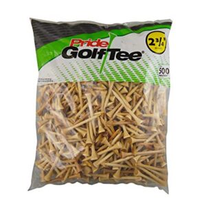 PRIDE GOLF TEE golf tees 500 Count Tees, Natural, Count US