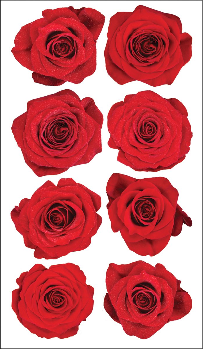 Sticko Sticker Themed-Red Roses 52-00981, Other