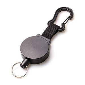 KEY-BAK MID6 Retractable Carabiner Keychain with 36" Retractable Cord, 6 oz. Retraction