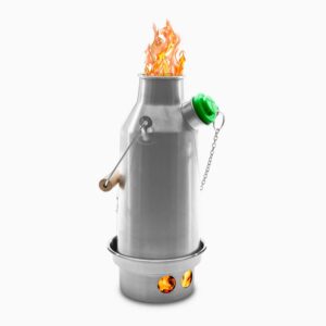 'trekker' 0.6 liter stainless steel kelly kettle® | boil water | cook fast | survive outdoors | fuel with wood | works in extreme weather | for camping, picnics, scouts, power outages