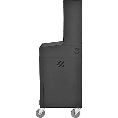 Global Industrial Mobile Security LCD Computer Cabinet Enclosure, Black, 24-1/2"W x 22-1/2"D x 62-3/4"H