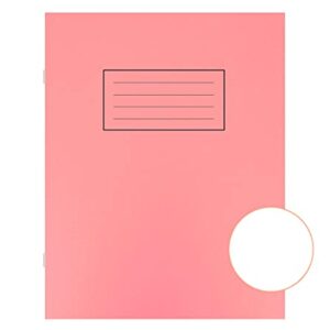 Silvine Exercise Book Plain 75gsm 80 Pages 229x178mm Pink EX112 [Pack of 10], 9x7