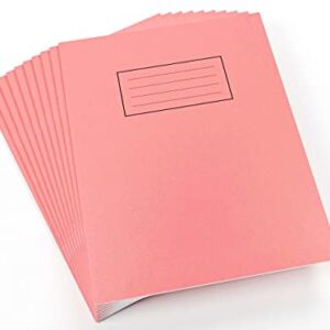 Silvine Exercise Book Plain 75gsm 80 Pages 229x178mm Pink EX112 [Pack of 10], 9x7