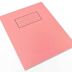 Silvine Exercise Book Plain 75gsm 80 Pages 229x178mm Pink EX112 [Pack of 10], 9x7