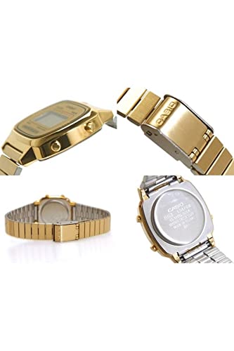 Casio Women's LA670WGA-9 Gold Stainless-Steel Quartz Watch with Digital Dial