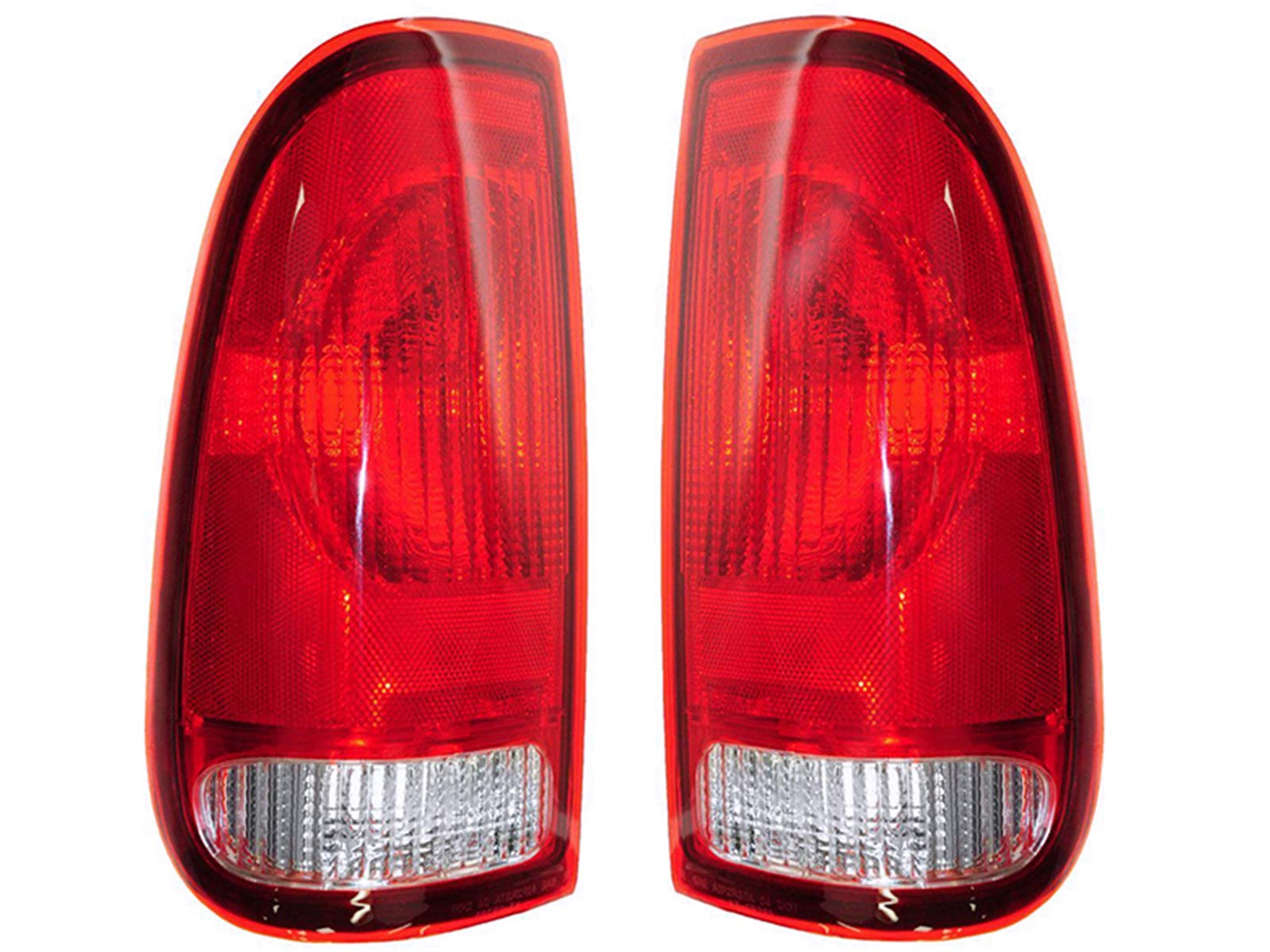 EPIC LIGHTING AMOE Replacement Rear Brake Tail Lights Assembly Compatible with Ford 97-03 F-150 Styleside 97-99 F-250 Light Duty 99-07 Super Duty [ FO2800117 F85Z13405CA FO2801117 F85Z13404CA ] Pair