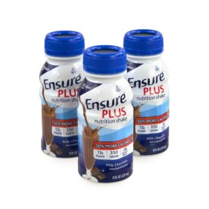 ensure plus creamy milk chocolate shake - 24 x 8 ounce bottles