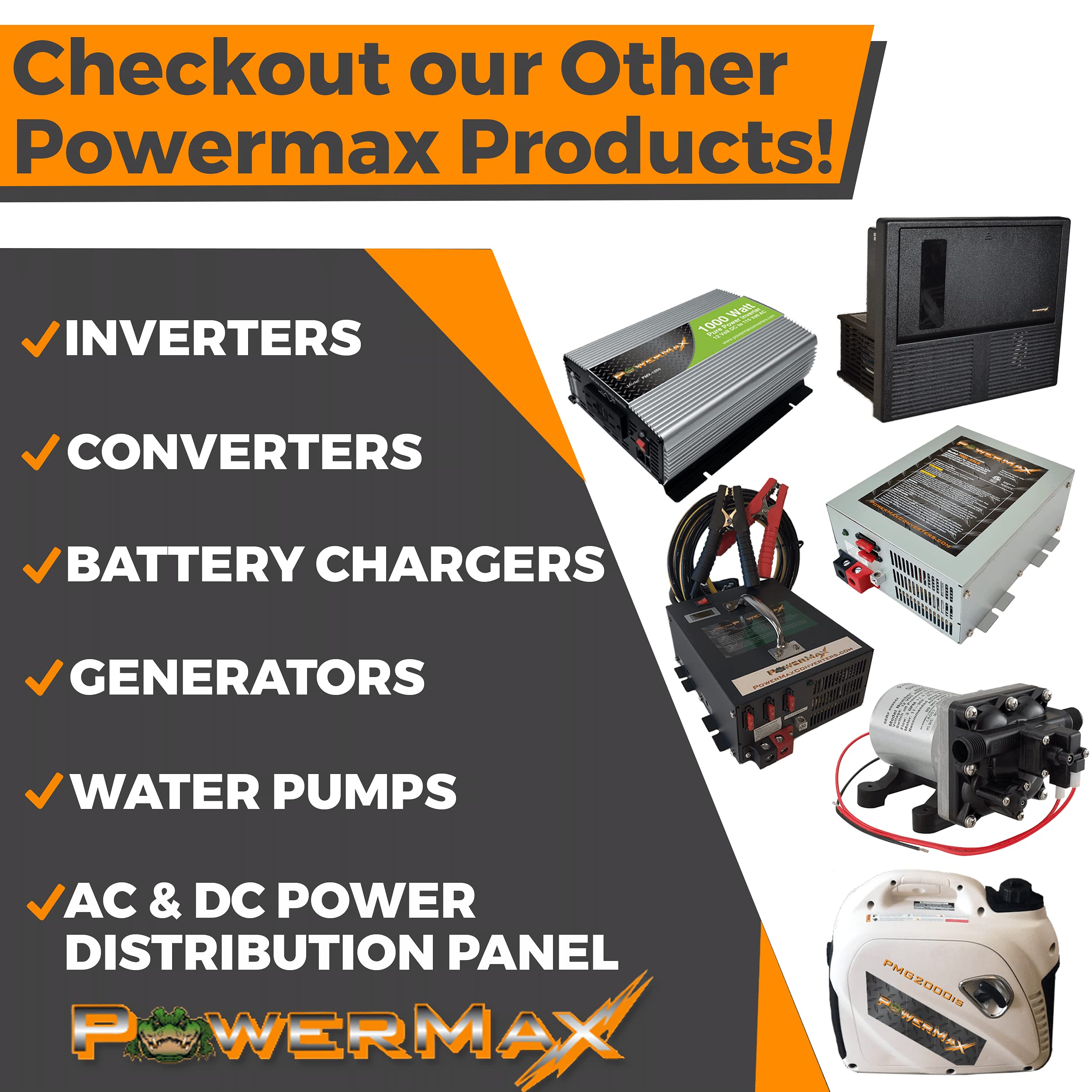 PowerMax PMBC-75 75 Amp 12V Battery Charger with Clamps