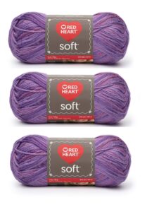 red heart soft yarn (3-pack) plummy e728-99403