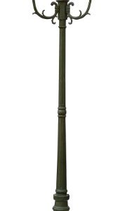 Bel Air Lighting TG4090 BK Traditional Three Pole Outdoor-Post-Lights, Black