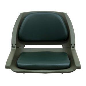 Wise 8WD139 Series Molded Fishing Boat Seat with Marine Grade Cushion Pads, Green Shell, Green Cushion