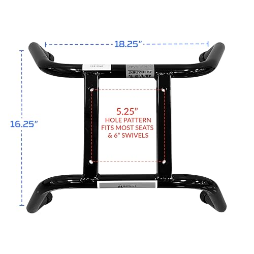 Wise 8WD1234 Portable Seat Stand for Boat Seats, Black Powder Coat Finish