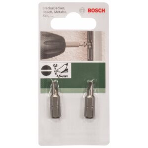 Bosch 2609255908 25mm Screwdriver Bit LS with Standard Quality for Slotted Screws (2 Pieces)