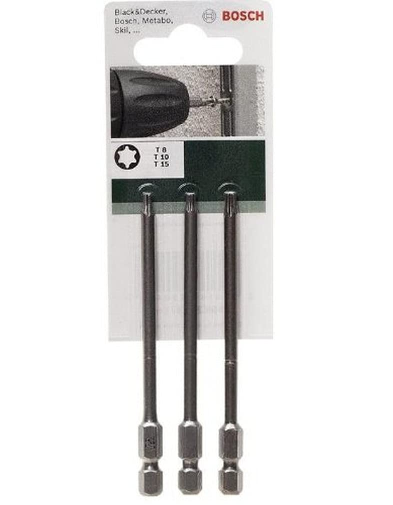 Bosch 2609255971 89mm Torx Screwdriver Bit Set with Standard Quality (3 Pieces)