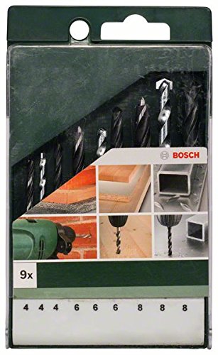 Bosch 2609255483 HSS-R Metal/Wood/Stone Drill Bit Set (9 Pieces)