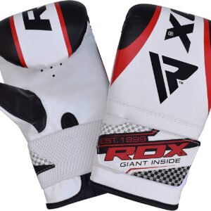 RDX Authentic Gel Bag Mitts Boxing Gloves Grappling Punch MMA UFC-Color Black, Red