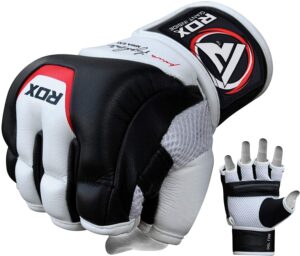 rdx mma gloves sparring martial arts grappling cowhide leather training ufc cage fighting combat gel mitts punching bag gel mitts