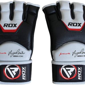 RDX MMA Gloves Sparring Martial Arts Grappling Cowhide Leather Training UFC Cage Fighting Combat Gel Mitts Punching Bag Gel Mitts