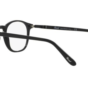 Persol PO3007V Square Prescription Eyewear Frames, Black/Demo Lens, 50 mm