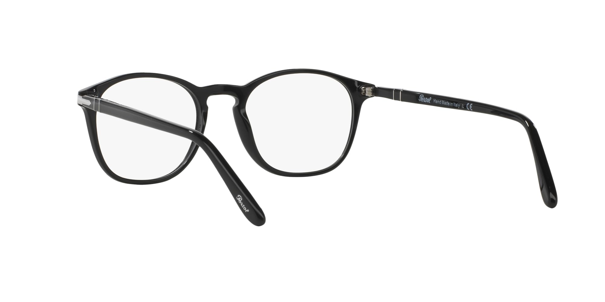 Persol PO3007V Square Prescription Eyewear Frames, Black/Demo Lens, 50 mm