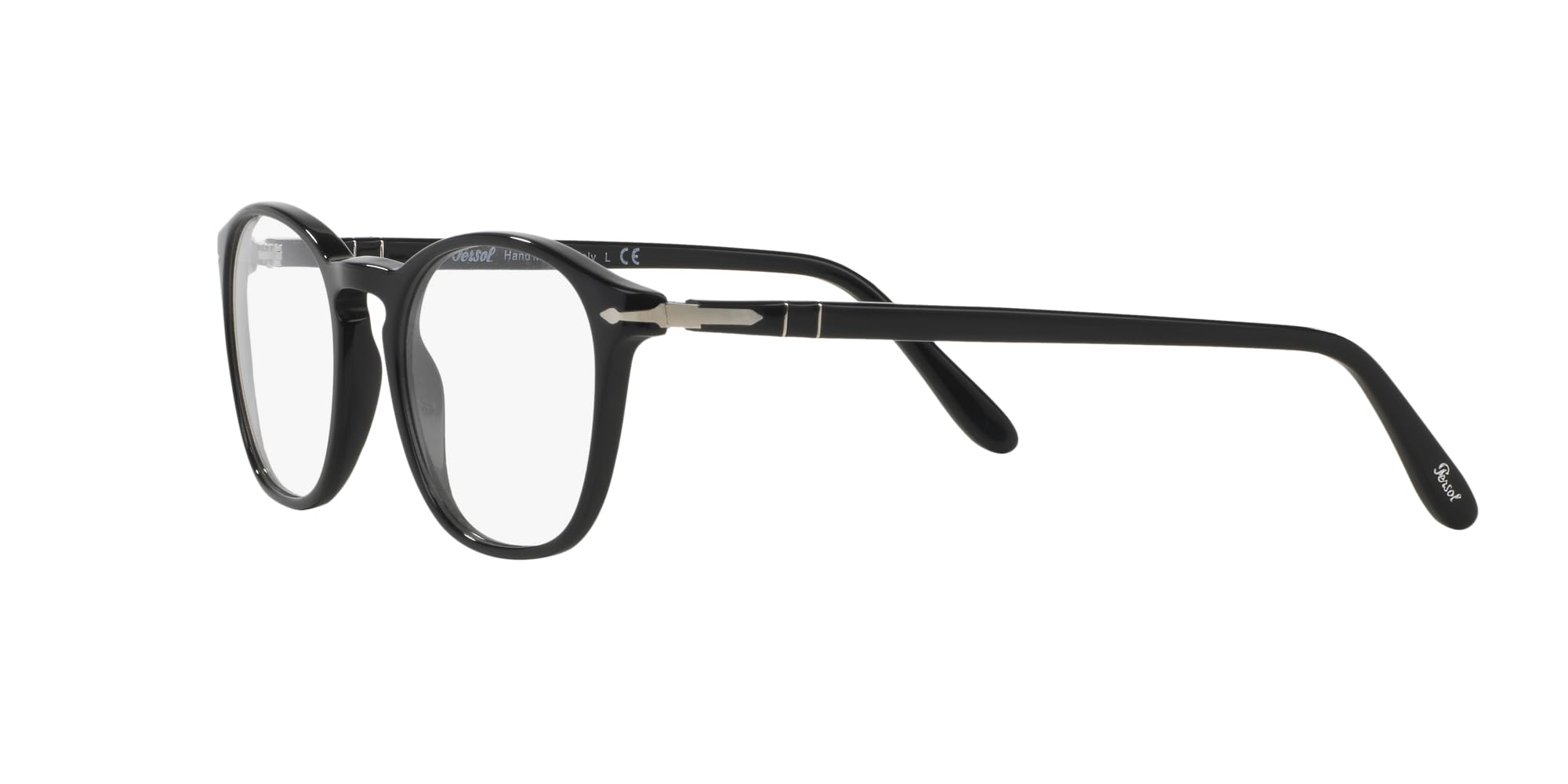 Persol PO3007V Square Prescription Eyewear Frames, Black/Demo Lens, 50 mm