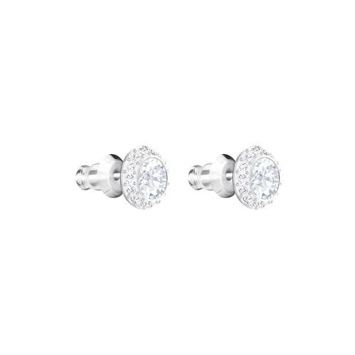 SWAROVSKI Una Angelic Stud Pierced Earrings, Rhodium Finish, Clear Crystal