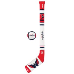 franklin sports washington capitals nhl mini soft hockey stick set - nhl team soft foam mini hockey stick and ball set - great toy for kids