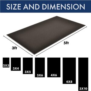 Notrax 141 Ovation Entrance Mat, for Home or Office, 3' X 5' Black