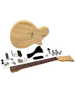 saga lj-10 student electric guitar kit - single cutaway, natural