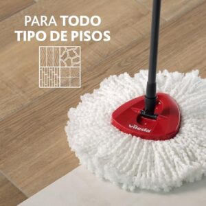 Vileda Easy Wring and Clean Microfibre Mop and Bucket with Power Spin Wringer