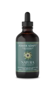 natura health products power adapt supplement - deep adrenal and endocrine support - featuring ashwagandha, ginseng, rhodiola rosea root ext. and cordyceps (4 fluid oz)