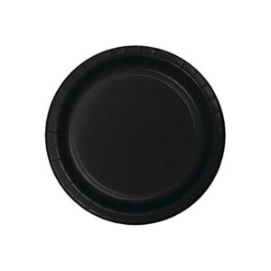 creative converting black velvet paper dinner plates party supplies, multicolor