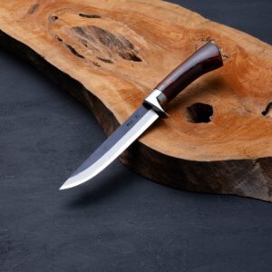 AZUMASYUSAKU HONMAMON Kurouchi' Hunting Knife 150mm, Aogami Steel, Double Bevel